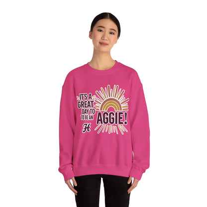 Adult Crewneck Sweatshirt \ It's a Great Day to be an Aggie! \ GDA1