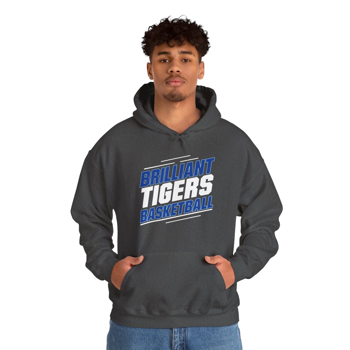 Adult Hoodie Sweatshirt \ Brilliant Tigers Basketball \ BTBK2