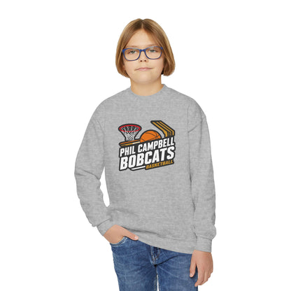 Youth Crewneck Sweatshirt \ Phil Campbell Bobcats Basketball \ PCBBK1