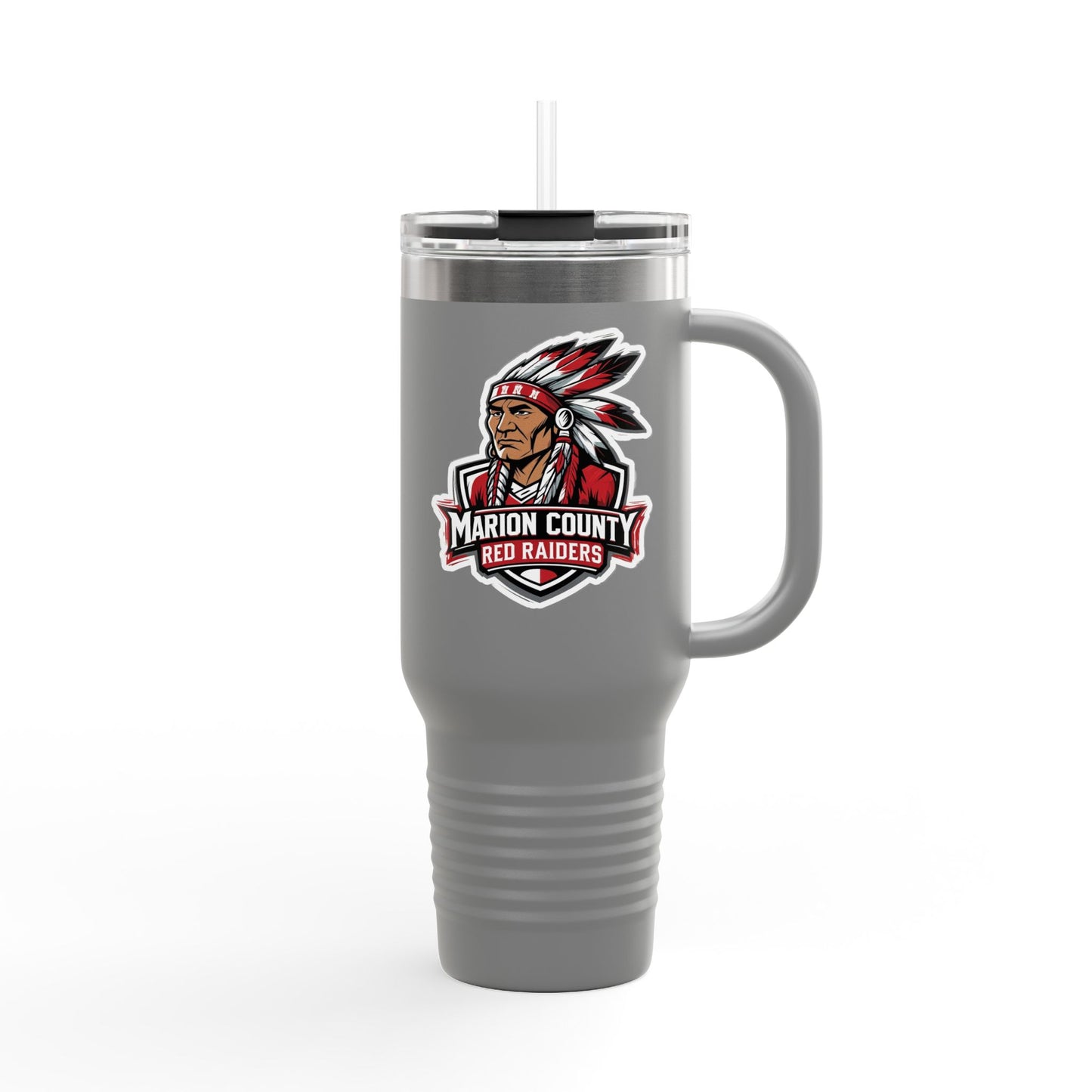 40oz Insulated Tumbler \ Marion County Red Raiders \ MC2