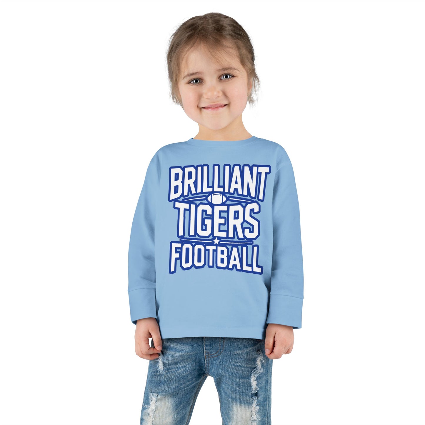 Toddler Long Sleeve Tee \ Brilliant Tigers Football \ BTF1