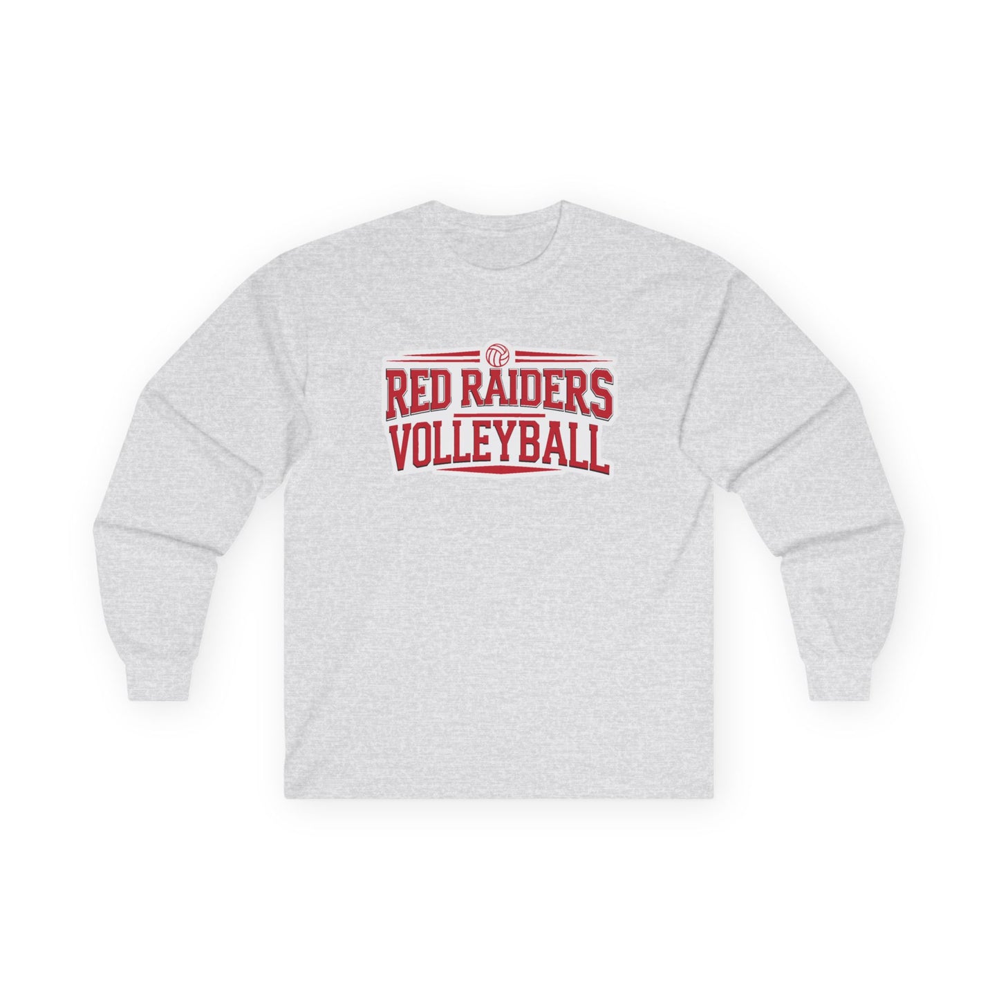 Adult Long Sleeve Tee \ Marion County Red Raiders Volleyball \ MCV2