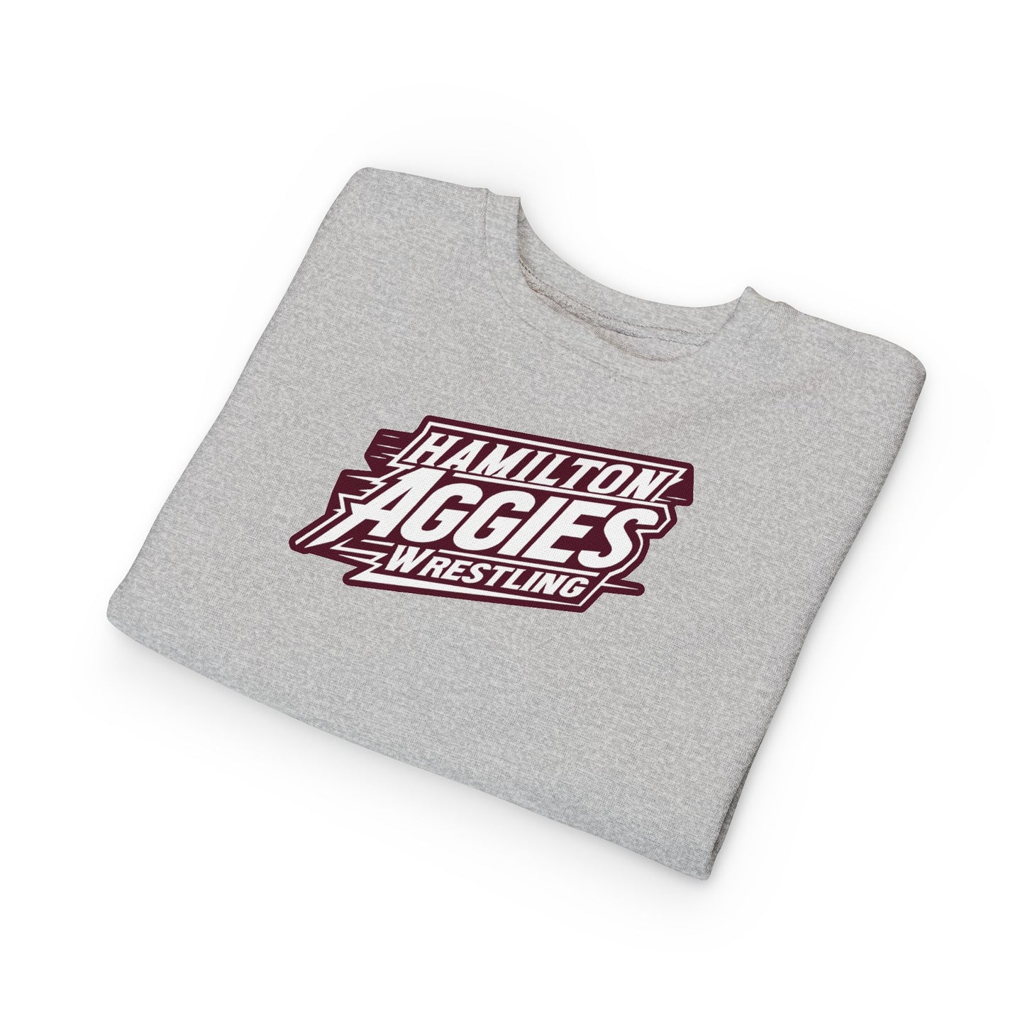 Toddler Crewneck Sweatshirt \ Hamilton Aggies Wrestling \ HAW1