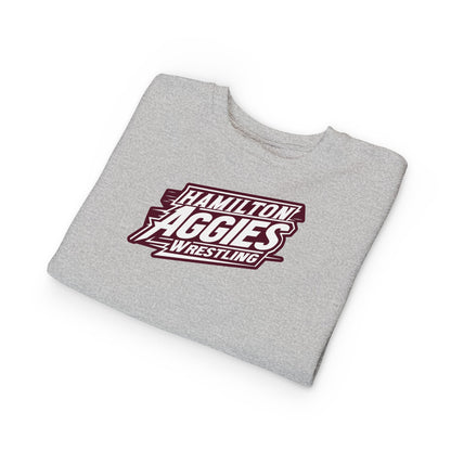 Toddler Crewneck Sweatshirt \ Hamilton Aggies Wrestling \ HAW1