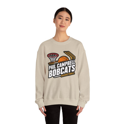 Adult Crewneck Sweatshirt \ Phil Campbell Bobcats Basketball \ PCBBK1