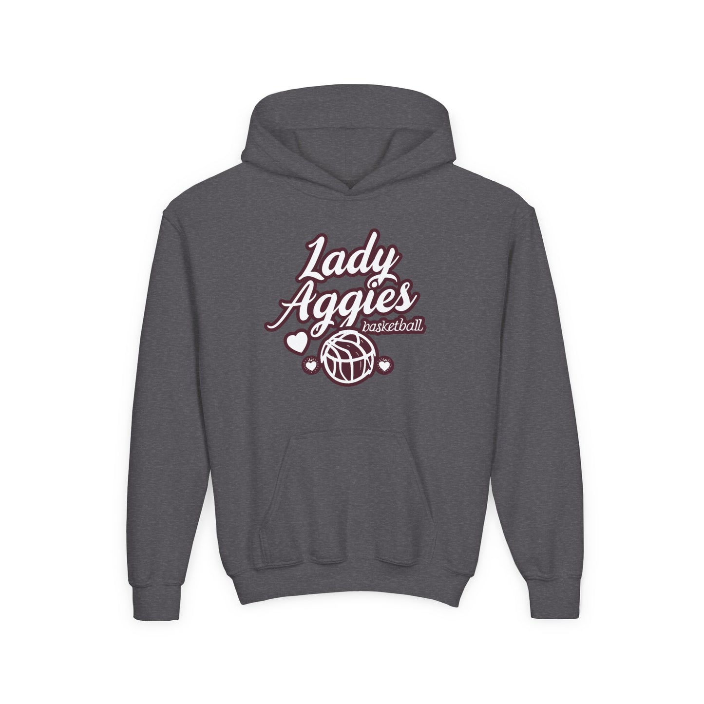 Youth Hoodie Sweatshirt \ Hamilton Aggies Basketball \ HABBG2