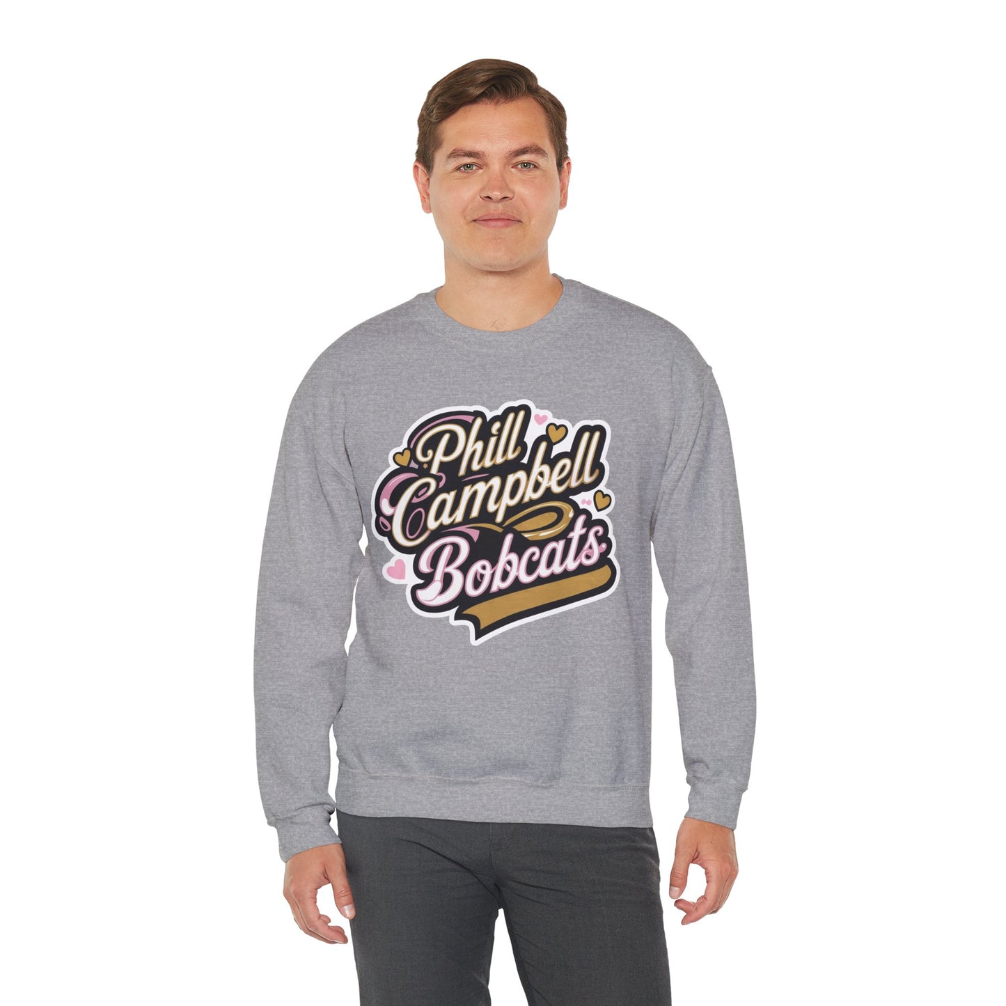 Adult Crewneck Sweatshirt \ Phill Campbell Bobcats \ PCBG1