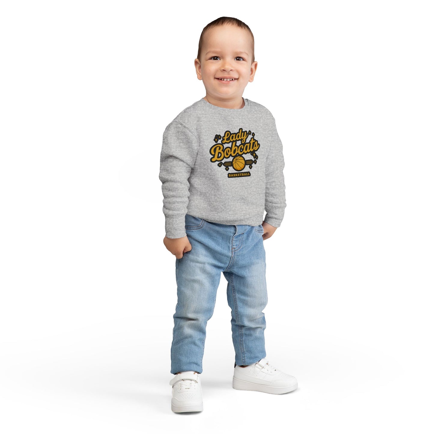 Toddler Crewneck Sweatshirt \ Phil Campbell Bobcats Basketball \ PCBBKG2