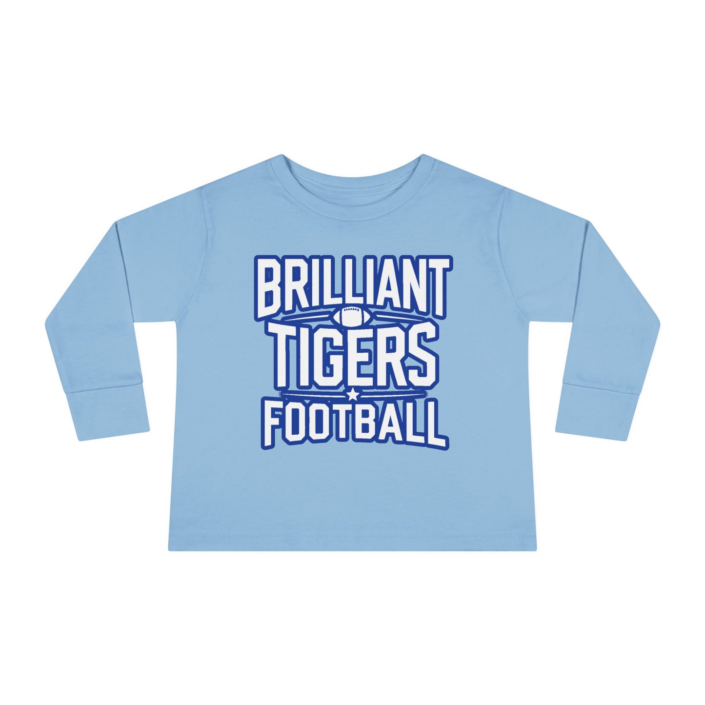 Toddler Long Sleeve Tee \ Brilliant Tigers Football \ BTF1