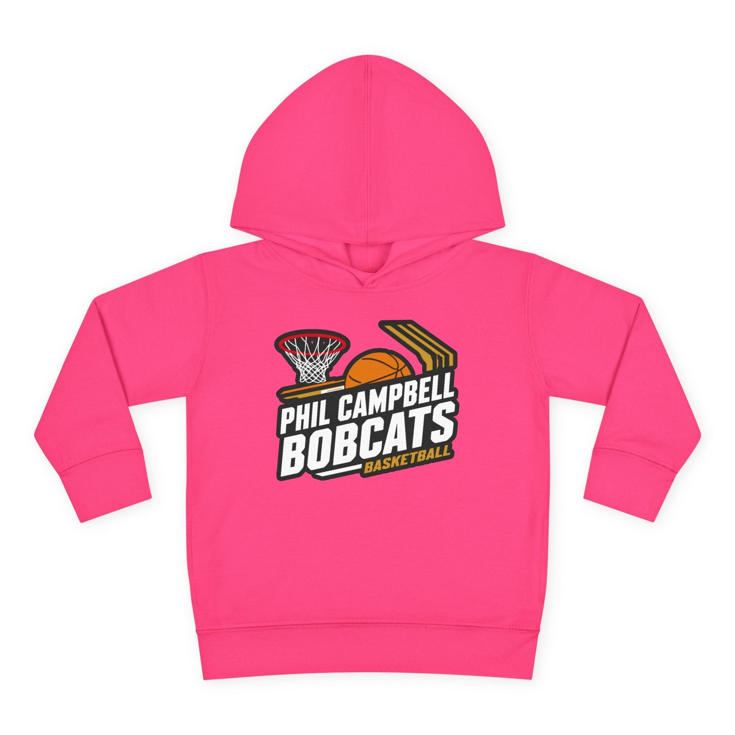 Toddler Hoodie Sweatshirt \ Phil Campbell Bobcats Basketball \ PCBBK1
