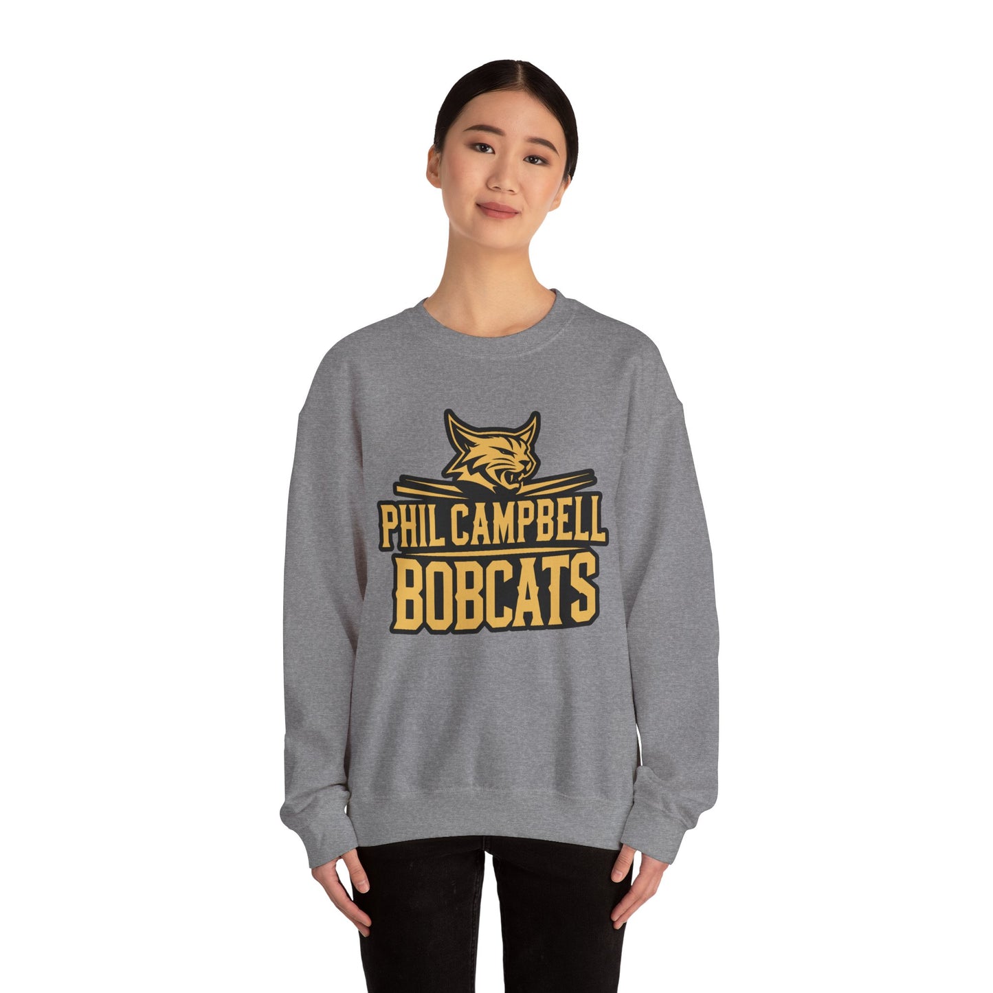 Adult Crewneck Sweatshirt \ Phil Campbell Bobcats \ PCB2
