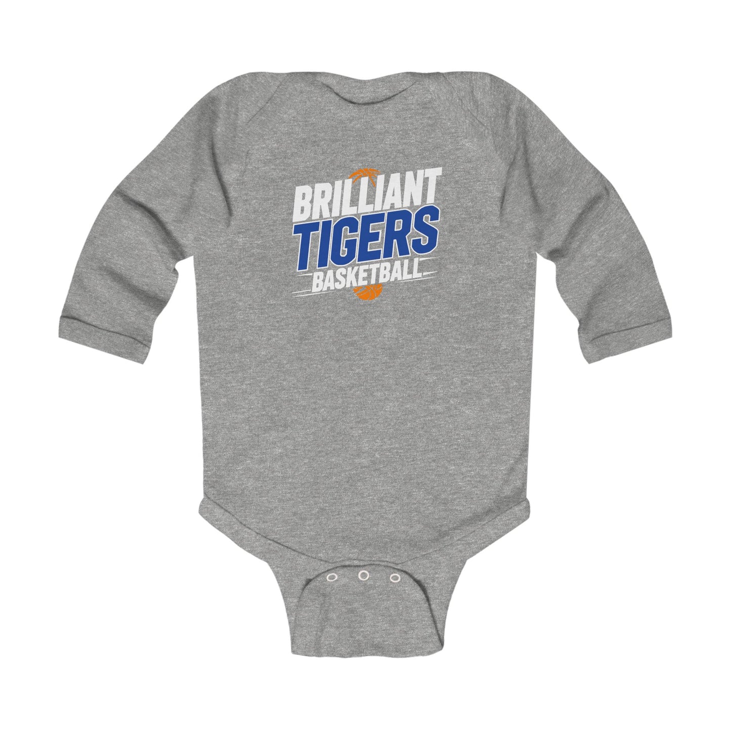 Long Sleeve Baby Bodysuit \ Brilliant Tigers Basketball \ BTBK1