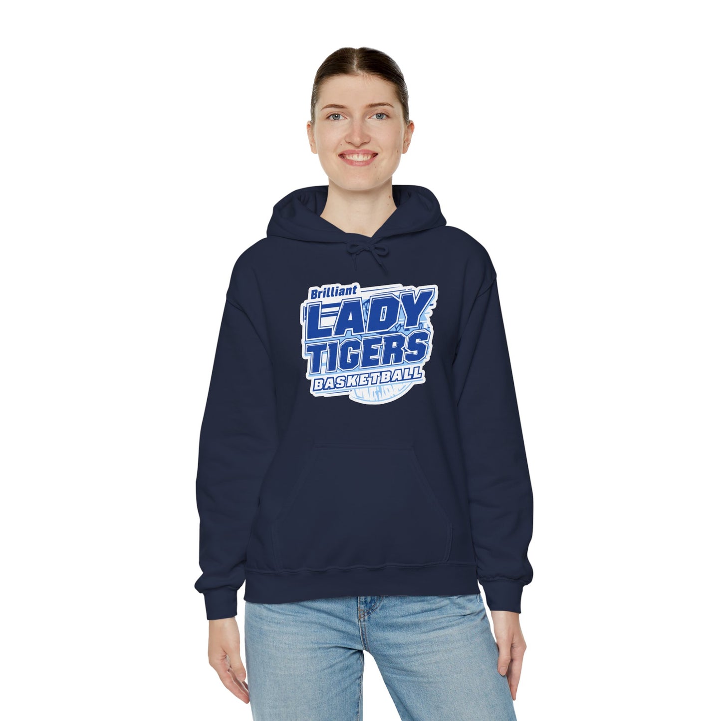 Adult Hoodie Sweatshirt \ Brilliant Tigers Basketball \ BTBKG2