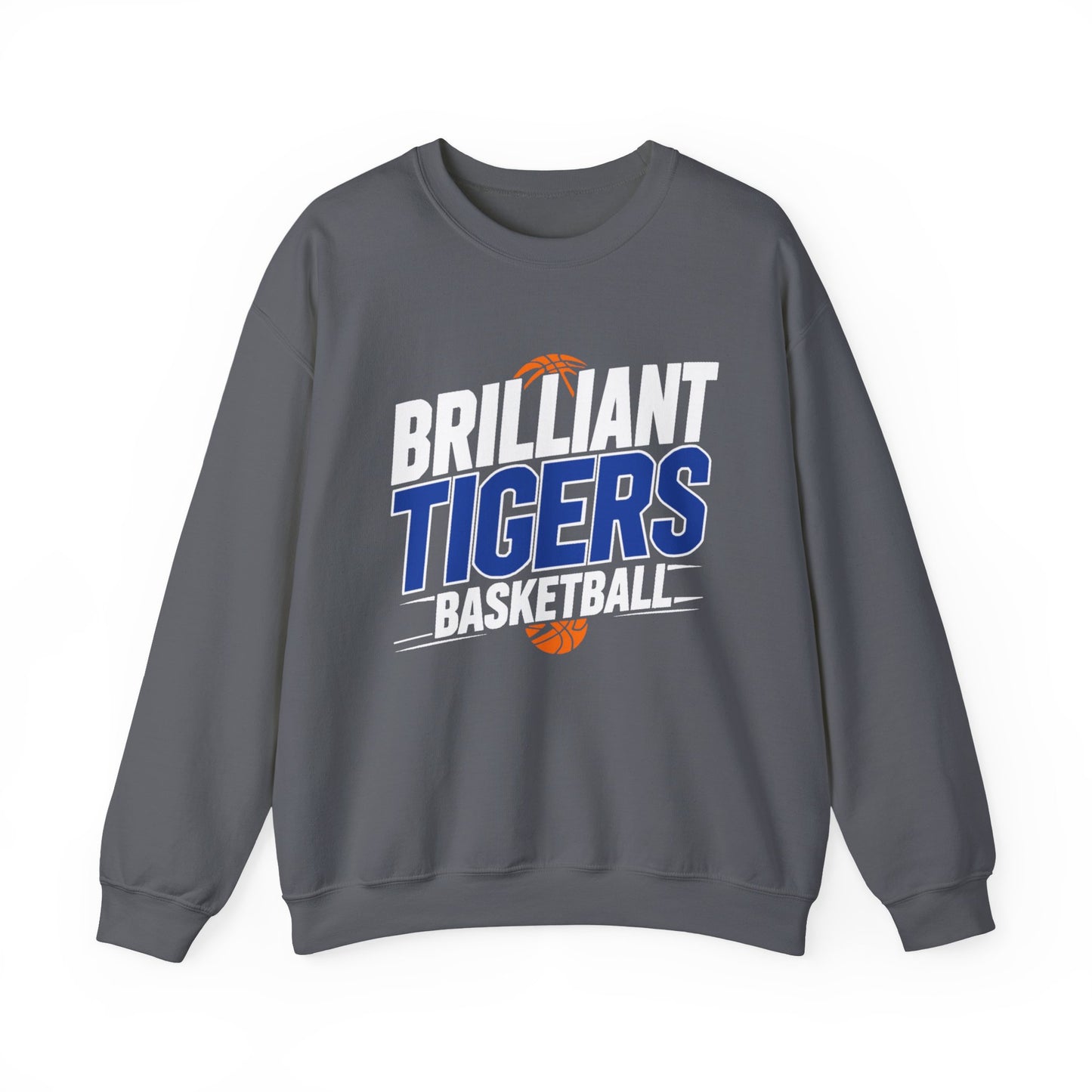 Adult Crewneck Sweatshirt \ Brilliant Tigers Basketball \ BTBK1