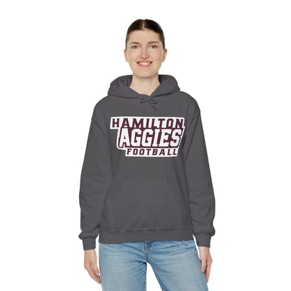 Adult Hoodie Sweatshirt \ Hamilton Aggies Football \ HAF1