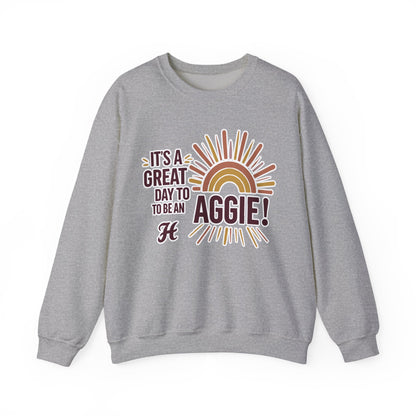 Adult Crewneck Sweatshirt \ It's a Great Day to be an Aggie! \ GDA1