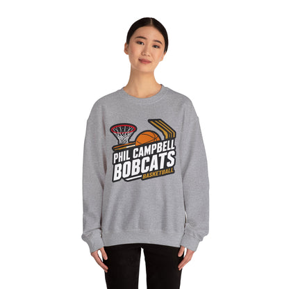 Adult Crewneck Sweatshirt \ Phil Campbell Bobcats Basketball \ PCBBK1