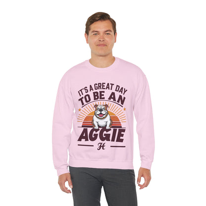 Adult Crewneck Sweatshirt \ It's a Great Day to be an Aggie! \ GDA3