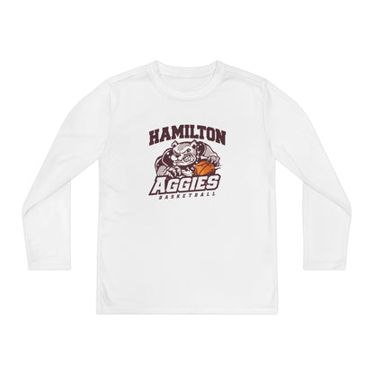 Youth Long Sleeve Tee \ Hamilton Aggies Basketball \ HABB1
