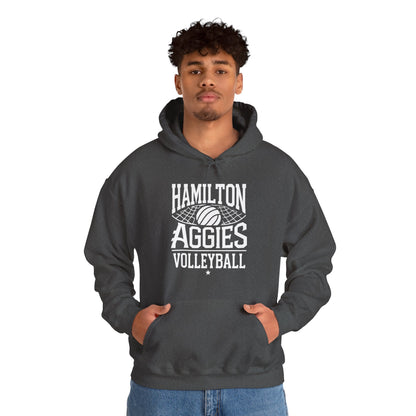 Adult Hoodie Sweatshirt \ Hamilton Aggies Volleyball \ HAV2