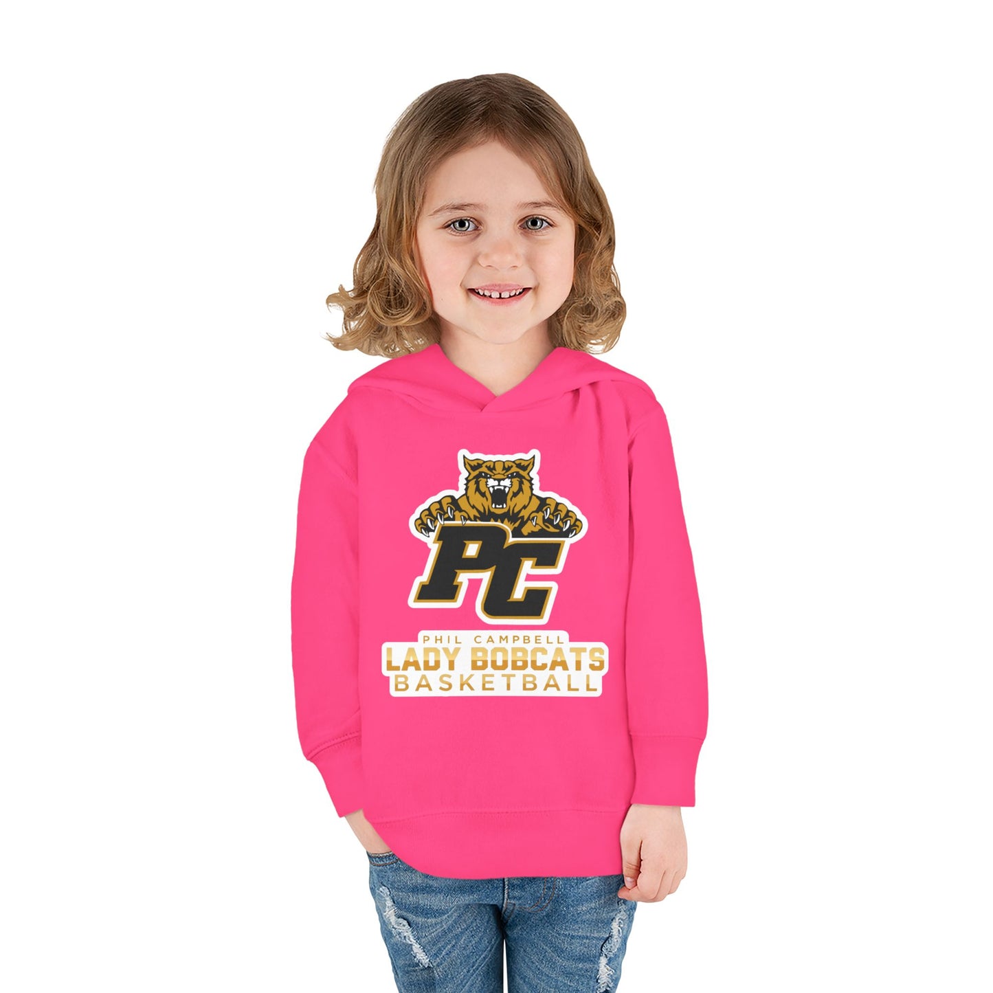 Toddler Hoodie Sweatshirt \ Phil Campbell Bobcats Basketball \ PCBBKG1