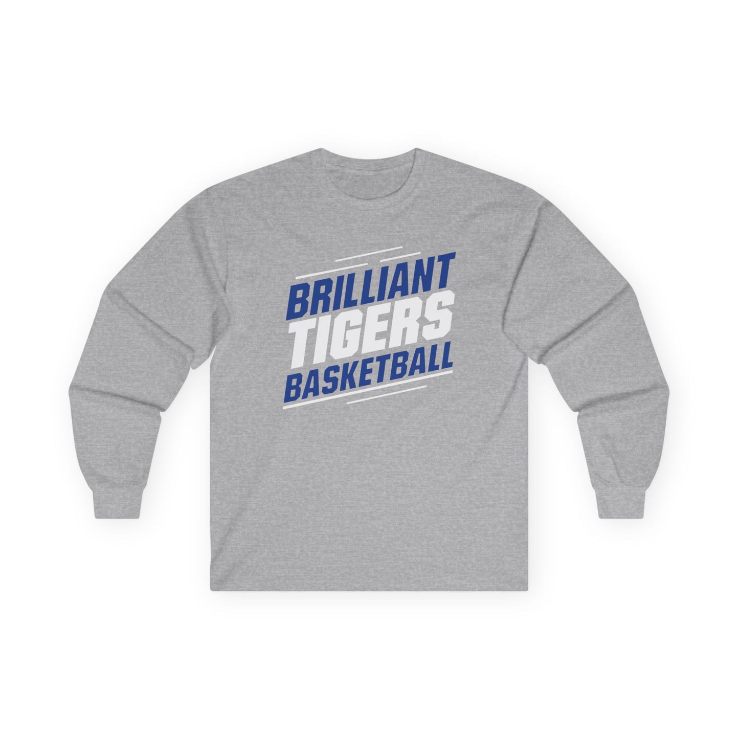 Adult Long Sleeve Tee \ Brilliant Tigers Basketball \ BTBK2