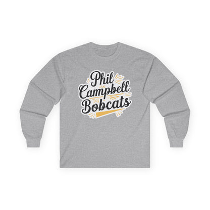 Adult Long Sleeve Tee \ Phil Campbell Bobcats \ PCBG2