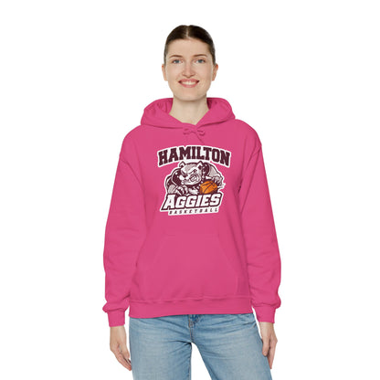 Adult Hoodie Sweatshirt \ Hamilton Aggies Basketball \ HABB1