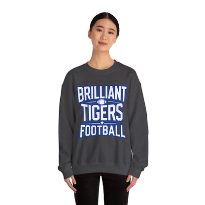 Adult Crewneck Sweatshirt \ Brilliant Tigers Football \ BTF1