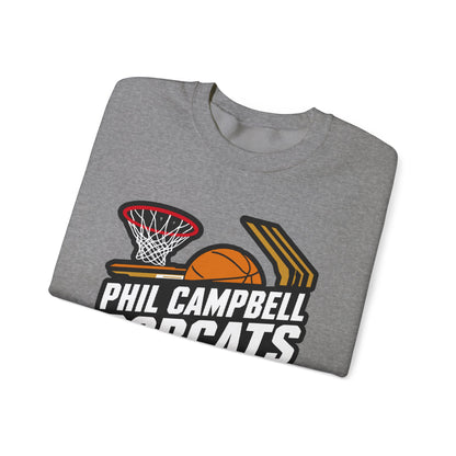 Adult Crewneck Sweatshirt \ Phil Campbell Bobcats Basketball \ PCBBK1