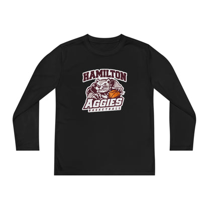 Youth Long Sleeve Tee \ Hamilton Aggies Basketball \ HABB1