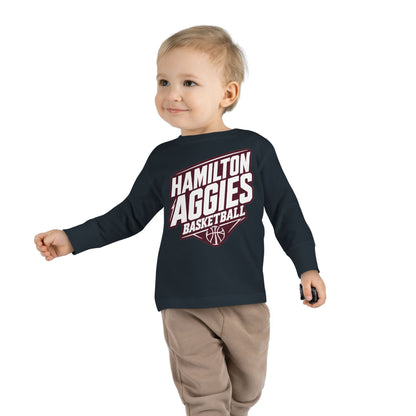 Toddler Long Sleeve Tee \ Hamilton Aggies Basketball \ HABB2