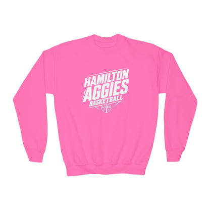 Youth Crewneck Sweatshirt \ Hamilton Aggies Basketball \ HABB2