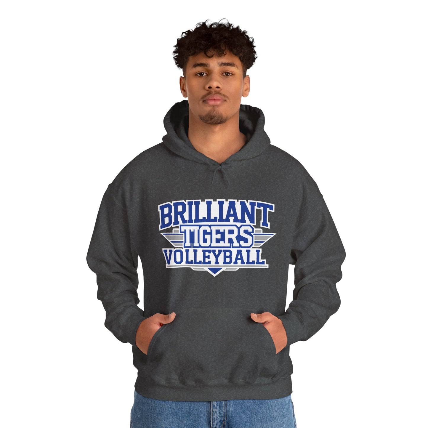 Adult Hoodie Sweatshirt \ Brilliant Tigers Volleyball \ BTV2