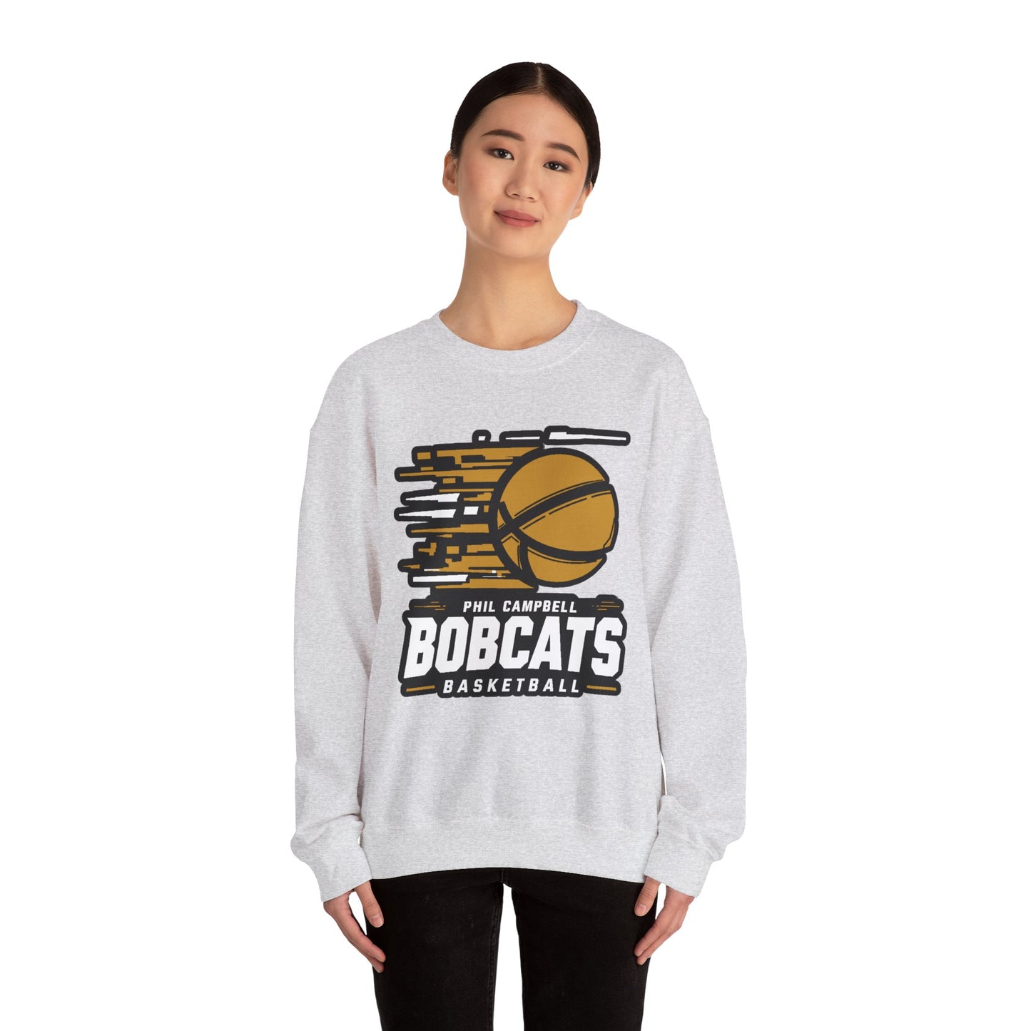 Adult Crewneck Sweatshirt \ Phil Campbell Bobcats Basketball \ PCBBK2