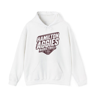 Adult Hoodie Sweatshirt \ Hamilton Aggies Basketball \ HABB2