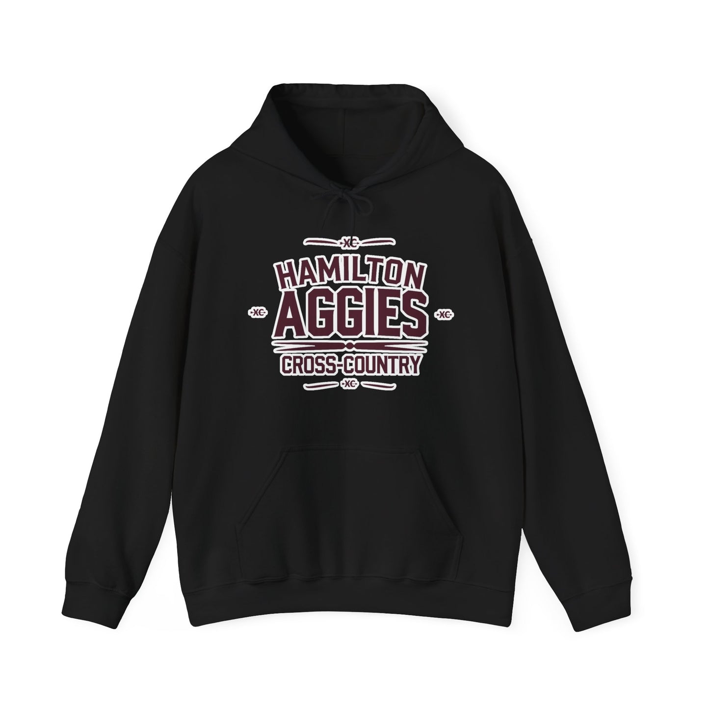 Adult Hooded Sweatshirt \ Hamilton Aggies Cross-Country \ HCC1