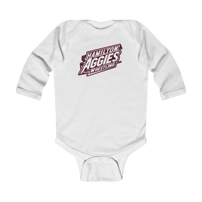 Long Sleeve Baby Bodysuit \ Hamilton Aggies Wrestling \ HAW1