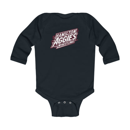 Long Sleeve Baby Bodysuit \ Hamilton Aggies Wrestling \ HAW1