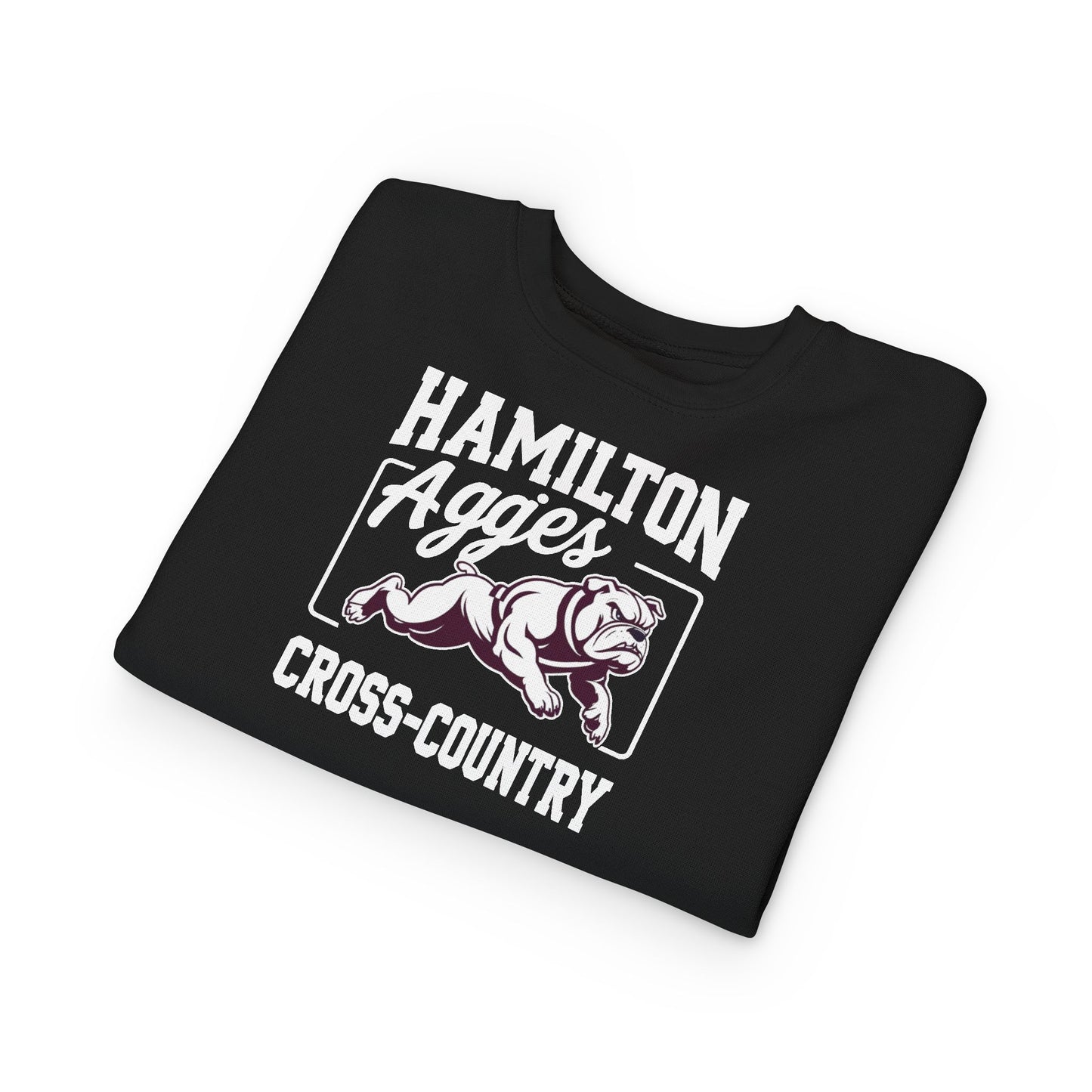 Toddler Crewneck Sweatshirt \ Hamilton Aggies Cross-Country \ HCC2