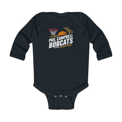 Long Sleeve Baby Bodysuit \ Phil Campbell Bobcats Basketball \ PCBBK1