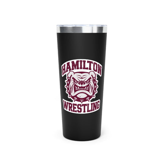 22oz Copper Insulated Tumbler \ Hamilton Aggies Wrestling \ HAW2