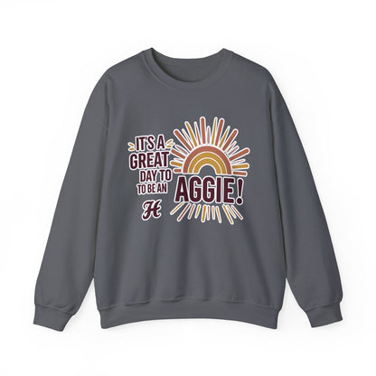 Adult Crewneck Sweatshirt \ It's a Great Day to be an Aggie! \ GDA1