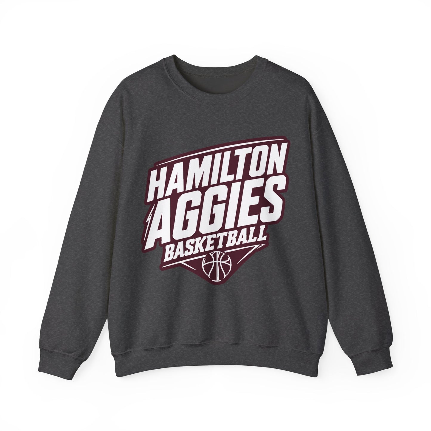 Adult Crewneck Sweatshirt \ Hamilton Aggies Basketball \ HABB2