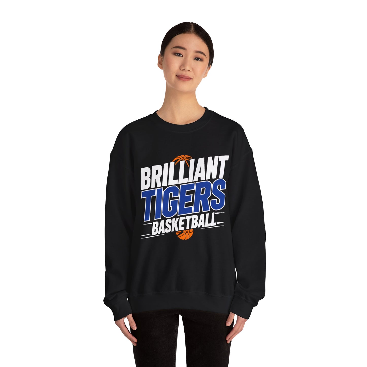 Adult Crewneck Sweatshirt \ Brilliant Tigers Basketball \ BTBK1