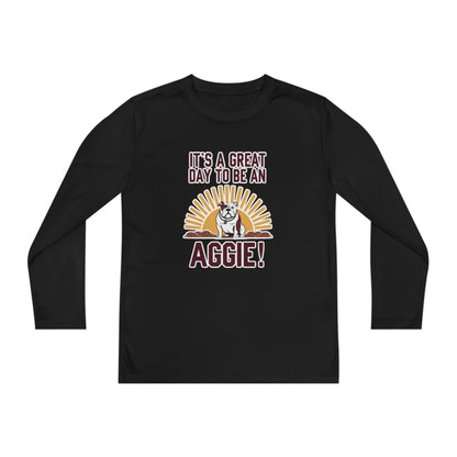 Youth Long Sleeve Tee \ It's a Great Day to be an Aggie! \ GDA4