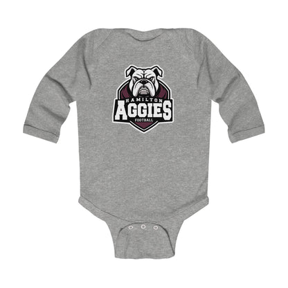 Long Sleeve Baby Bodysuit \ Hamilton Aggies Football \ HAF2