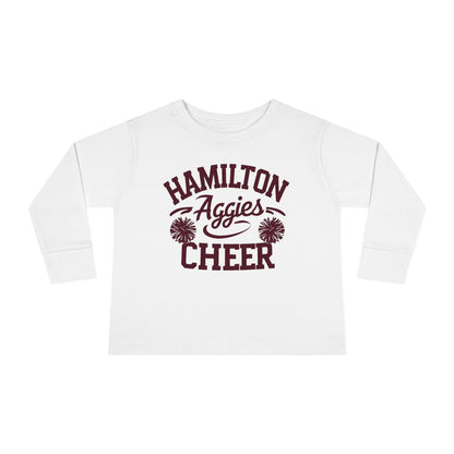 Toddler Long Sleeve Tee \ Hamilton Aggies Cheer \ Style HAC2