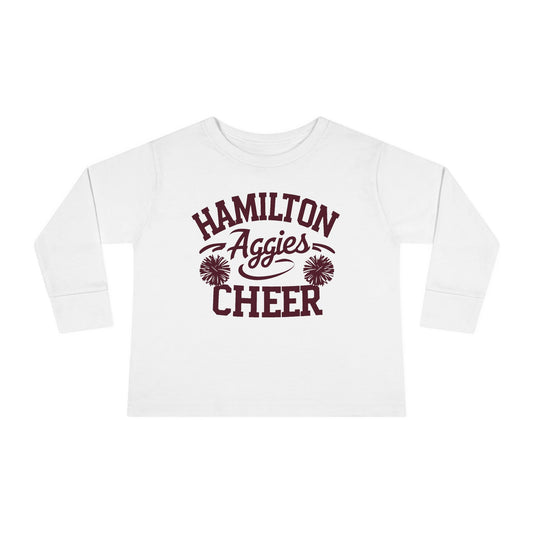 Toddler Long Sleeve Tee \ Hamilton Aggies Cheer \ Style HAC2