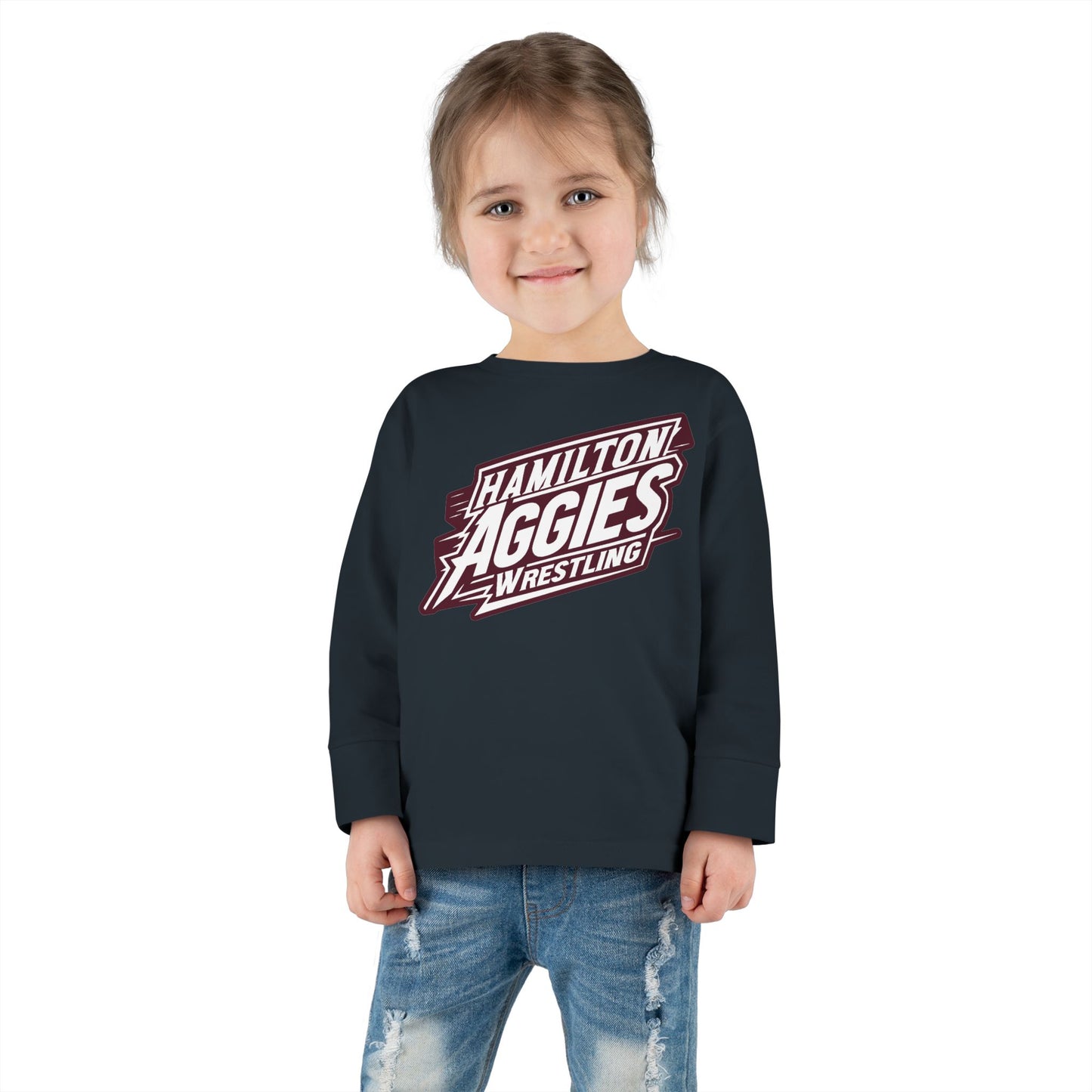 Toddler Long Sleeve Tee \ Hamilton Aggies Wrestling \ HAW1